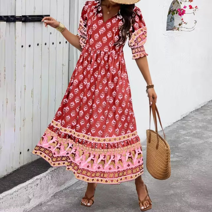 Aubre | Elegant Dress Sunset Breeze