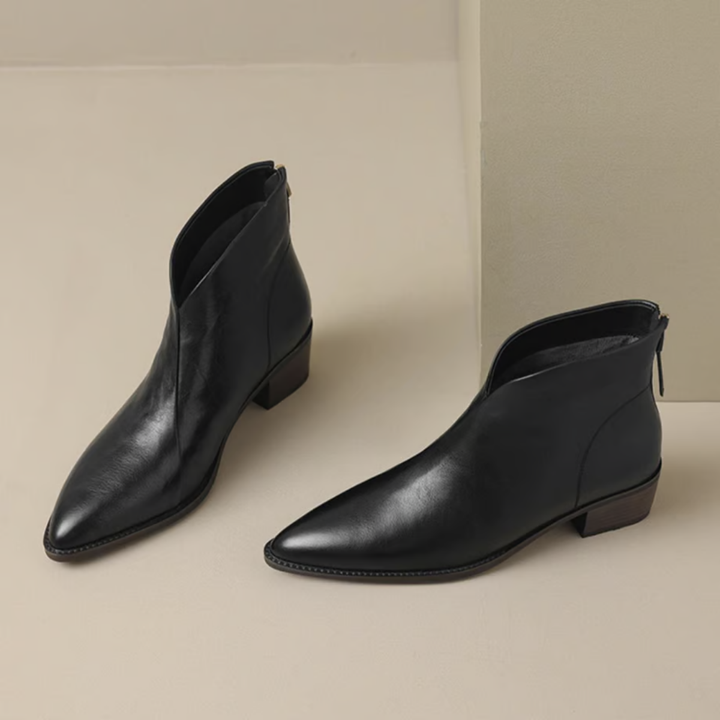 Claudine™ | Luxury Low Heel Ankle Boots