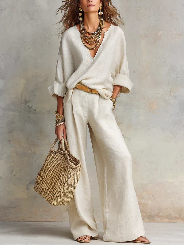 Tara | Natural Linen Resort Set