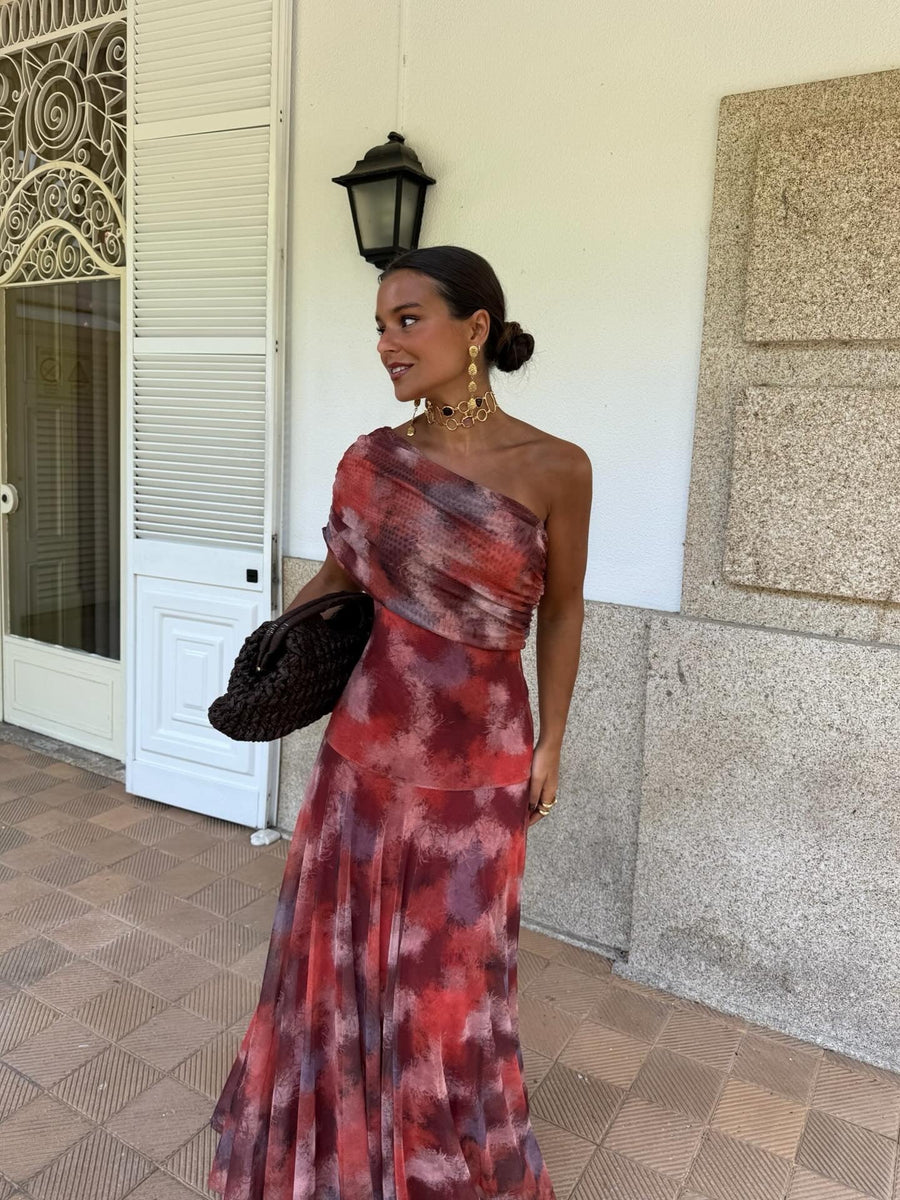 Calanthe™ | One-Shoulder Ruched Maxi Dress