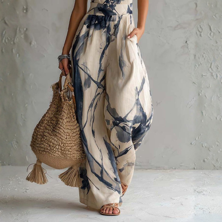 Giada™ | Artistic Halterneck Jumpsuit