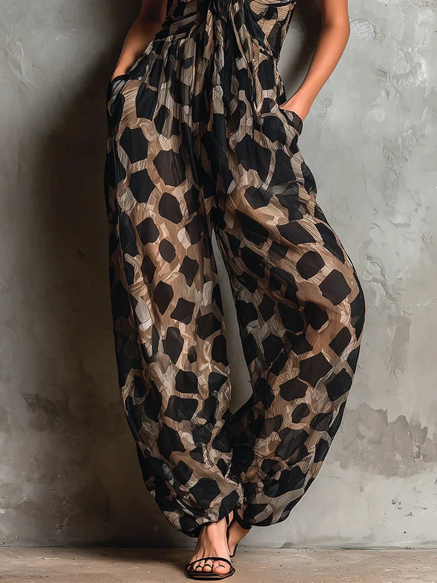 Zahara™ | Animal Print Wide-Leg Jumpsuit