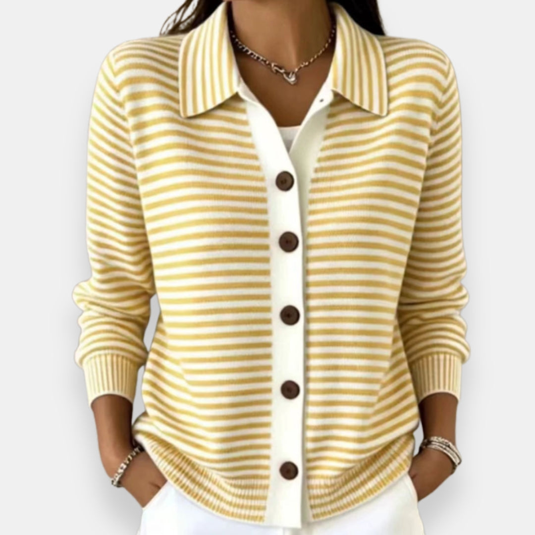Lesley | The Striped Cardigan