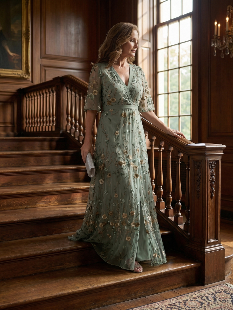 Veralise™ | Embroidered Floral Maxi Dress