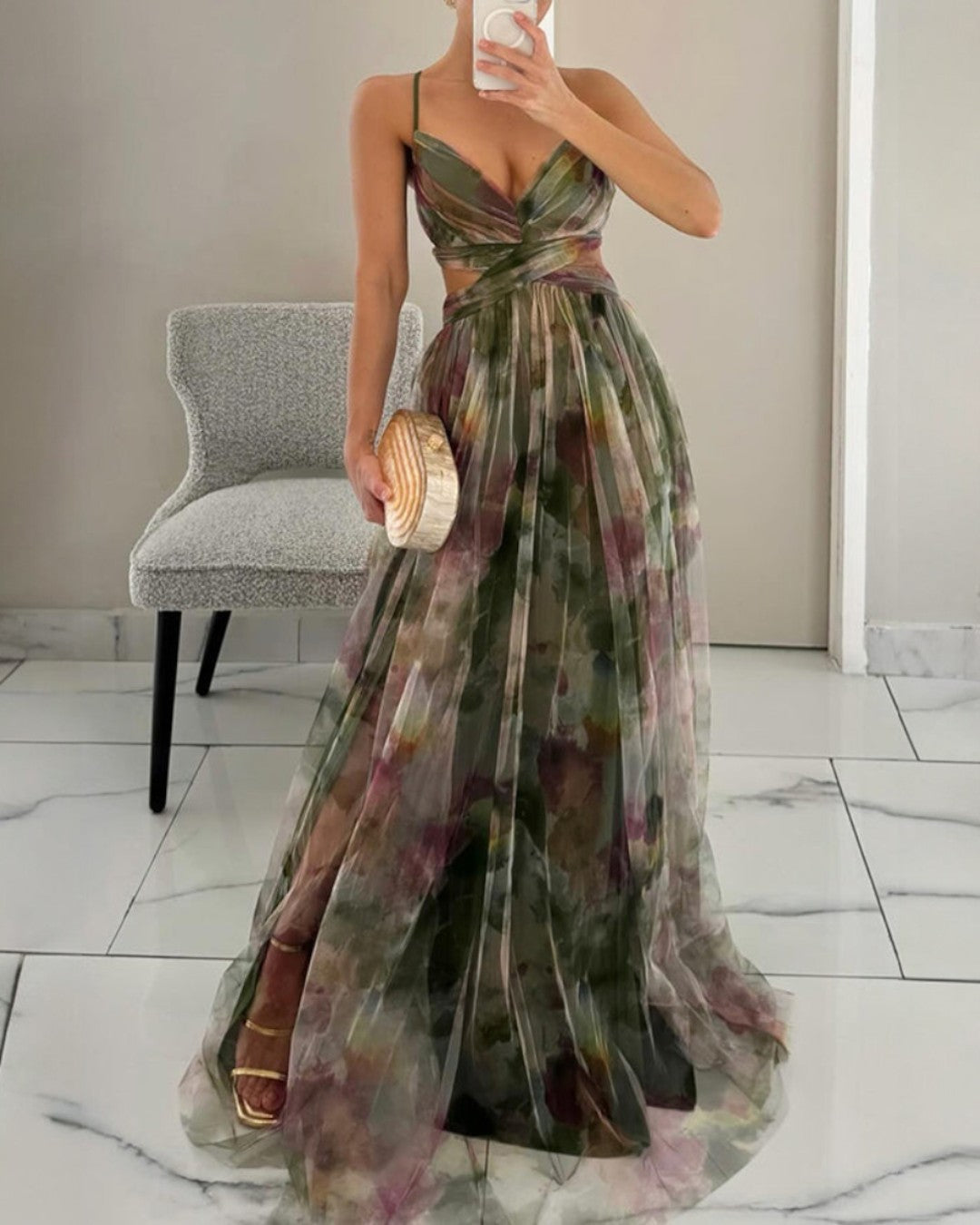 La Fiora™ | Floral Elegance Maxi Dress
