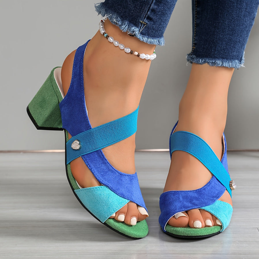 Celestia™ | Elegant Comfort Block Heel Sandals