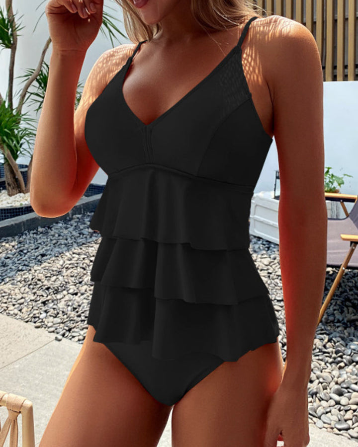 LASAIRFHÍONA | RUFFLE DETAIL ONE-PIECE SWIMSUIT