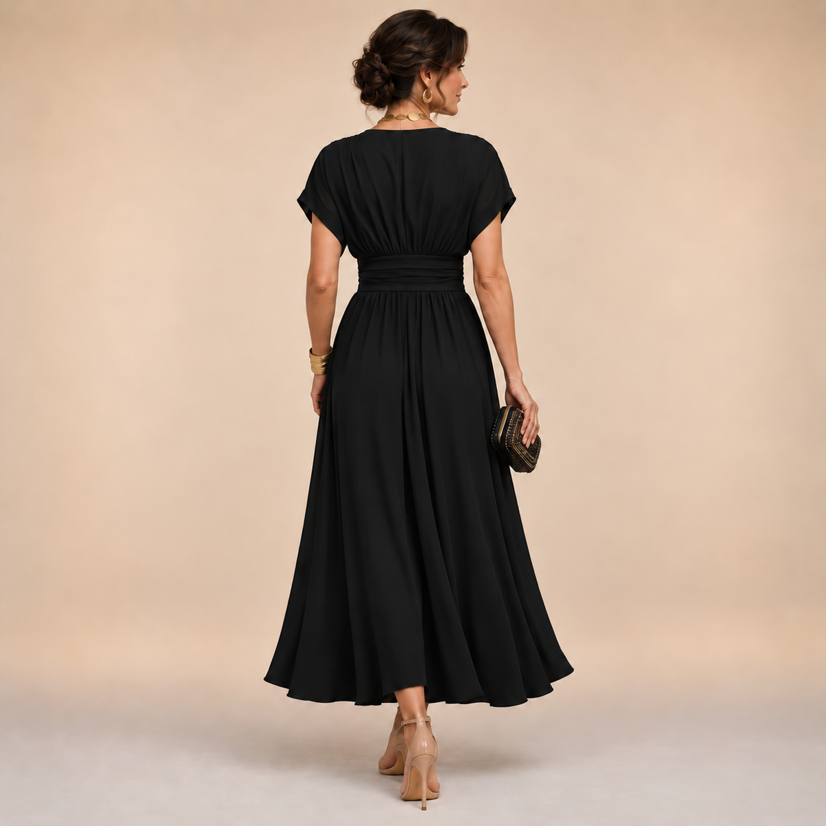 Odessa | Wrap V-Neck Midi Dress
