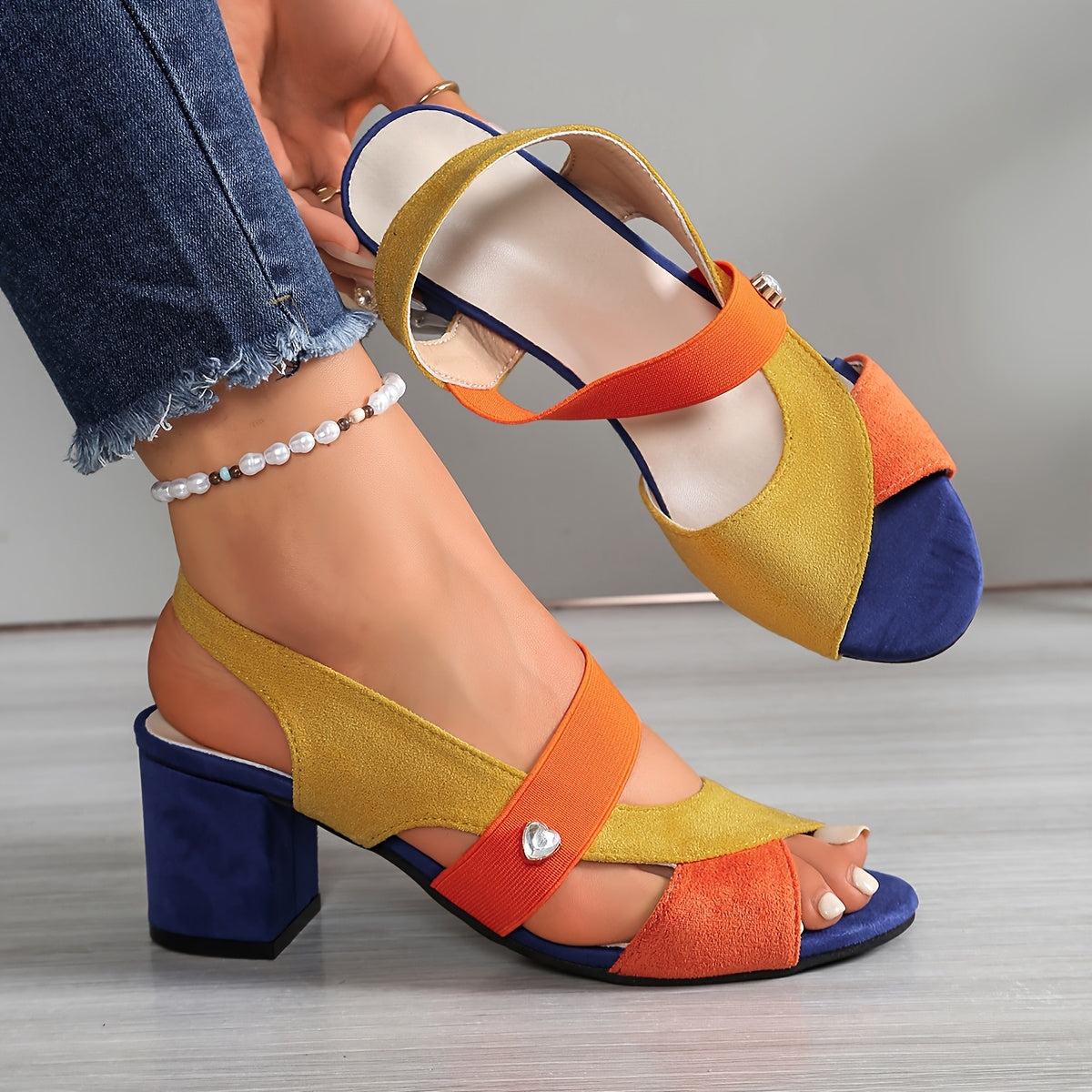 Celestia™ | Elegant Comfort Block Heel Sandals