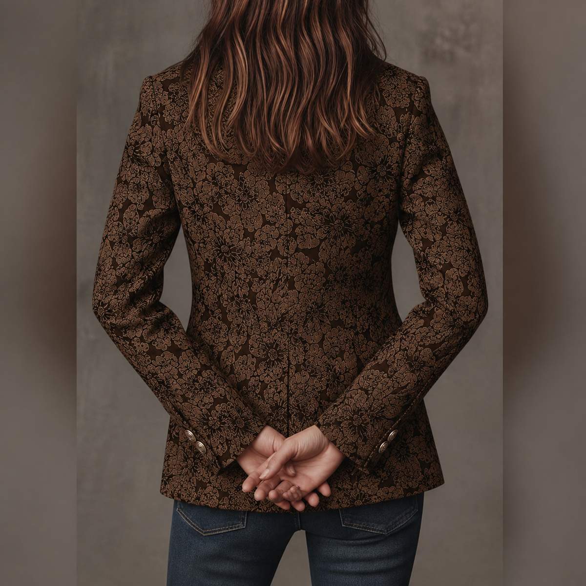 Rosamund | Fitted Jacquard Blazer