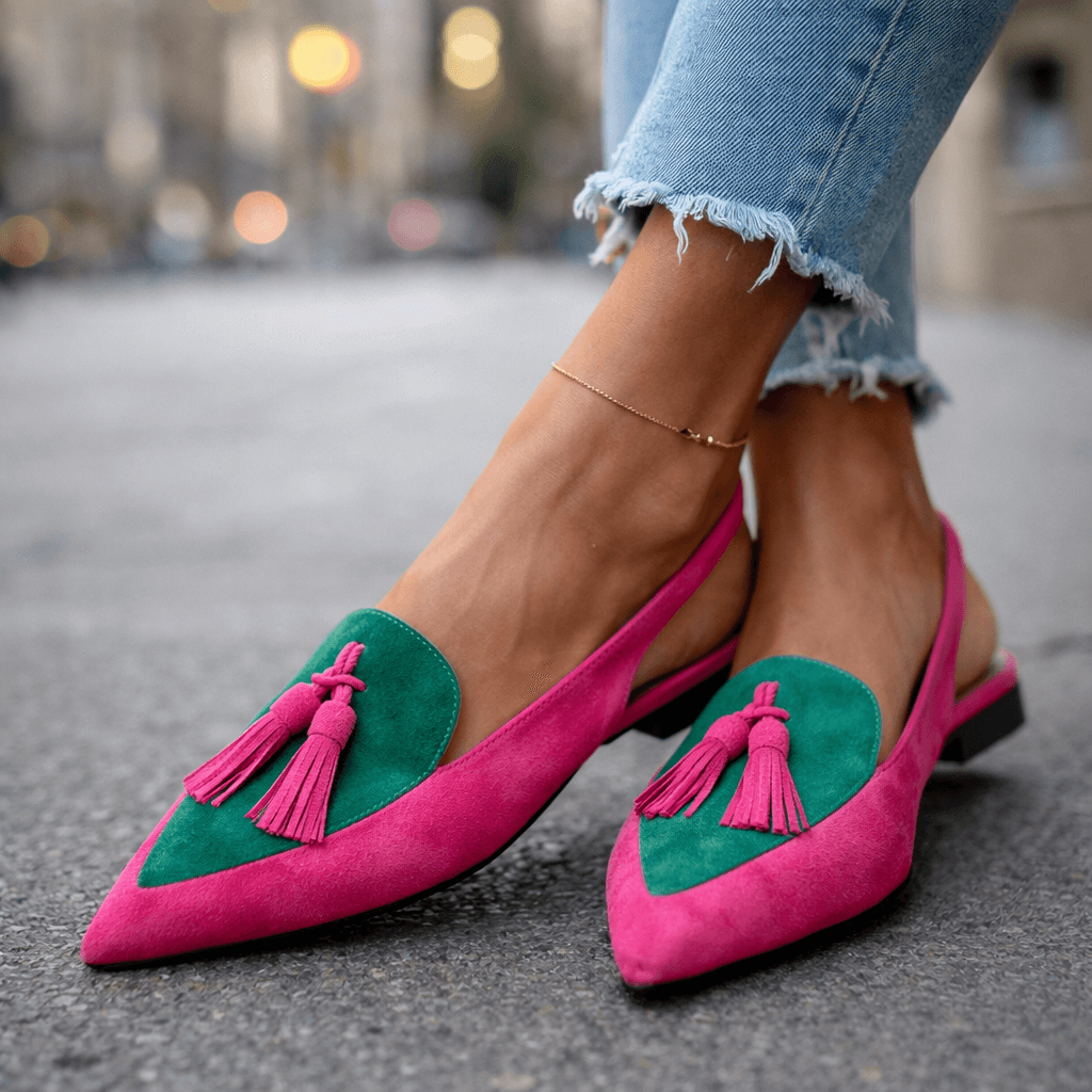 Sienna™ | Statement Tassel Slingback Flats