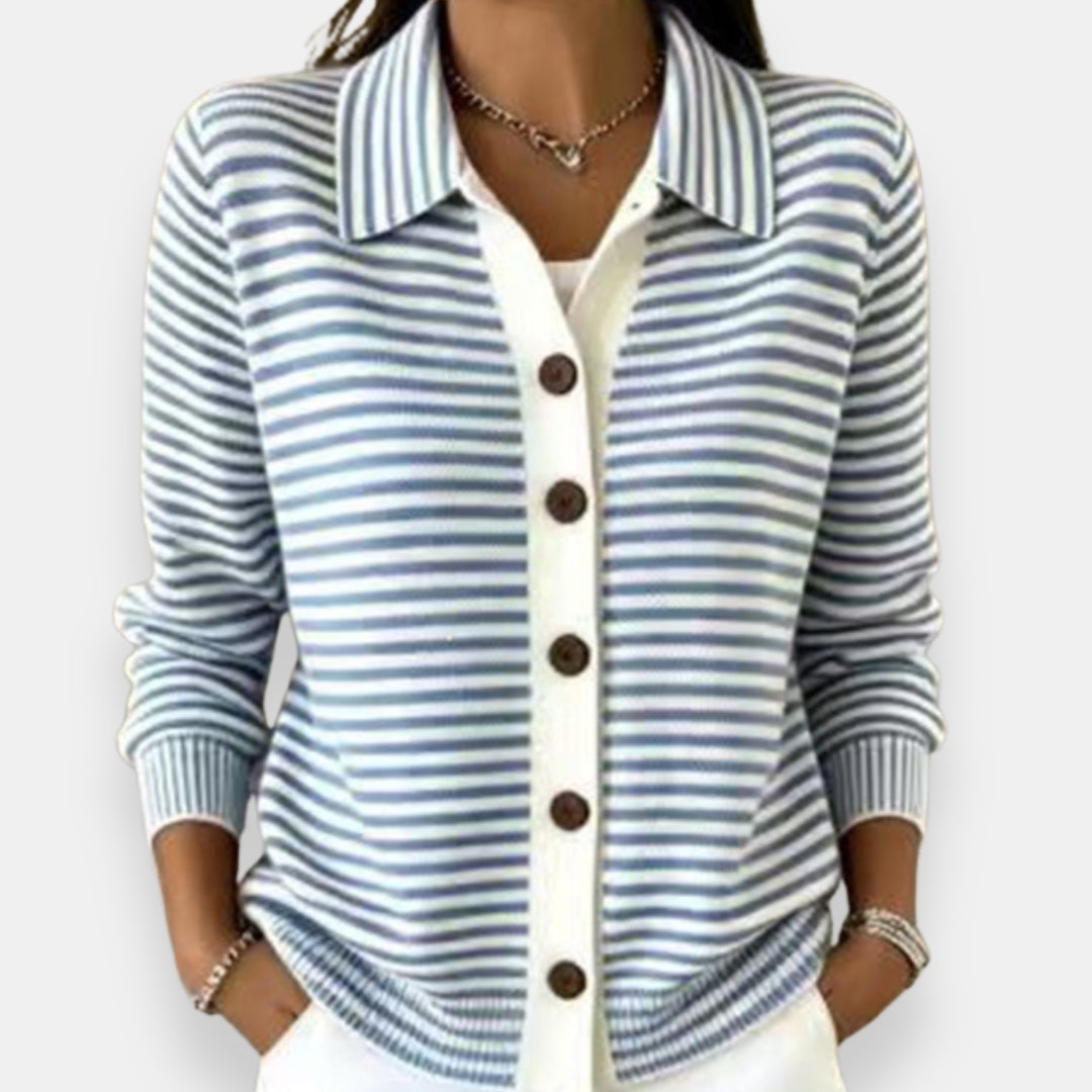 Lesley | The Striped Cardigan