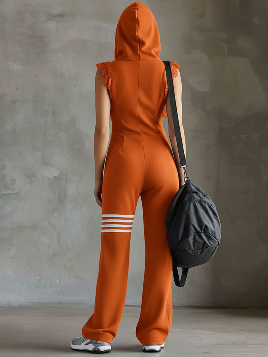 Marcella™ | Retro Zip Hooded Jumpsuit