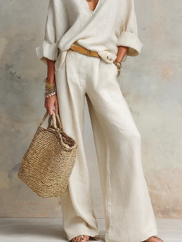 Tara | Natural Linen Resort Set