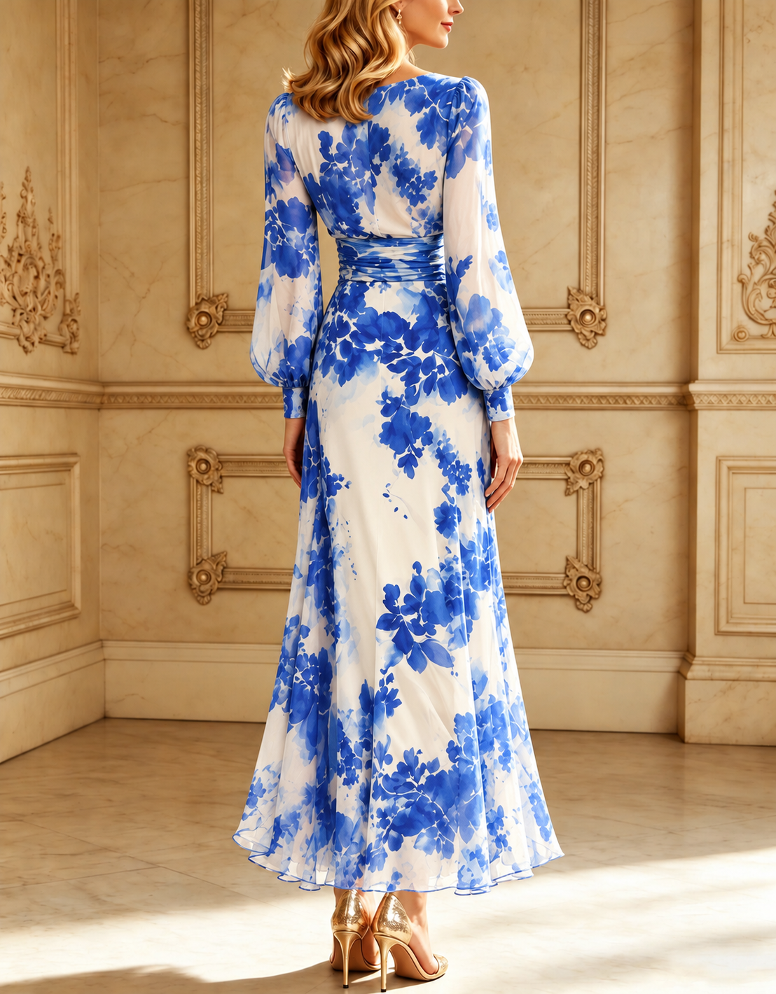 Fiorella | Floral Wrap V-Neck Maxi Dress