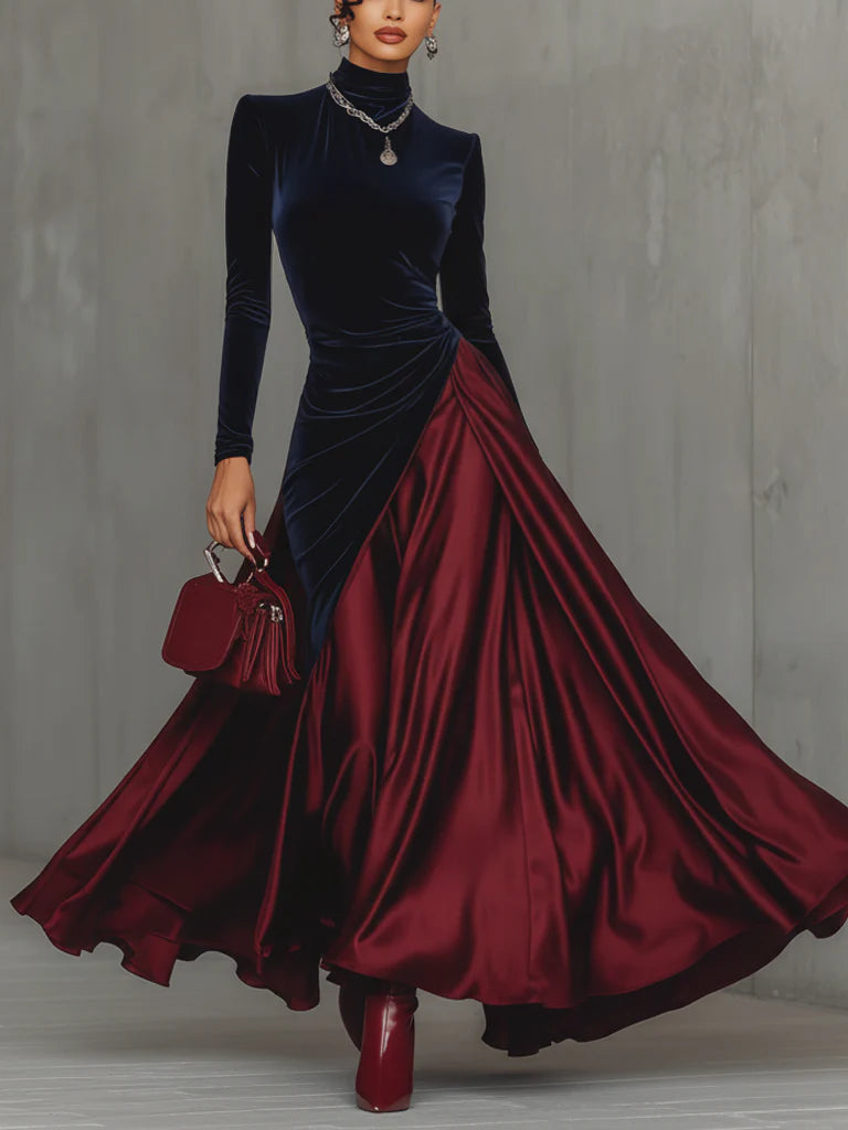 Lucrece | Two-Tone Long Evening Dress