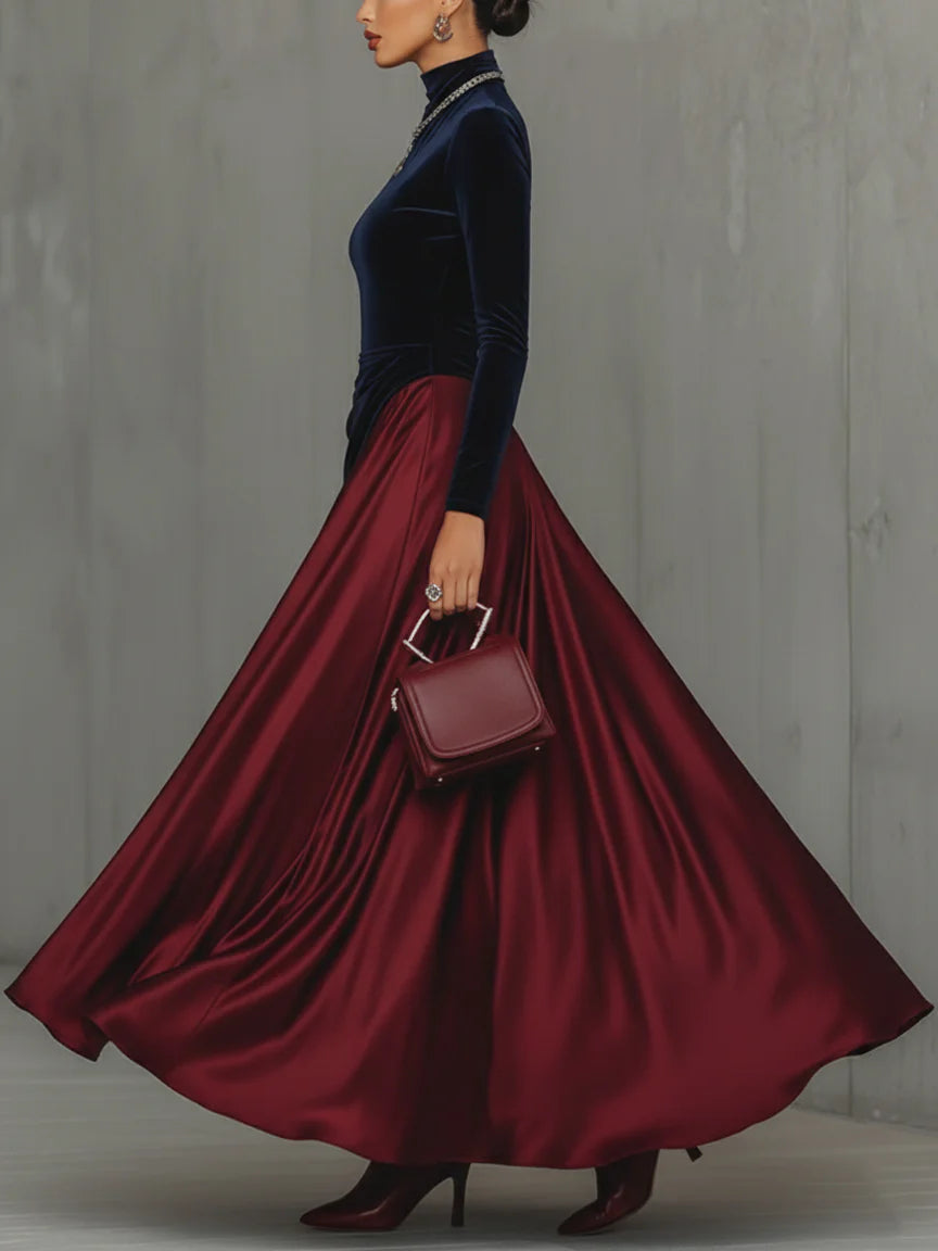 Lucrece | Two-Tone Long Evening Dress