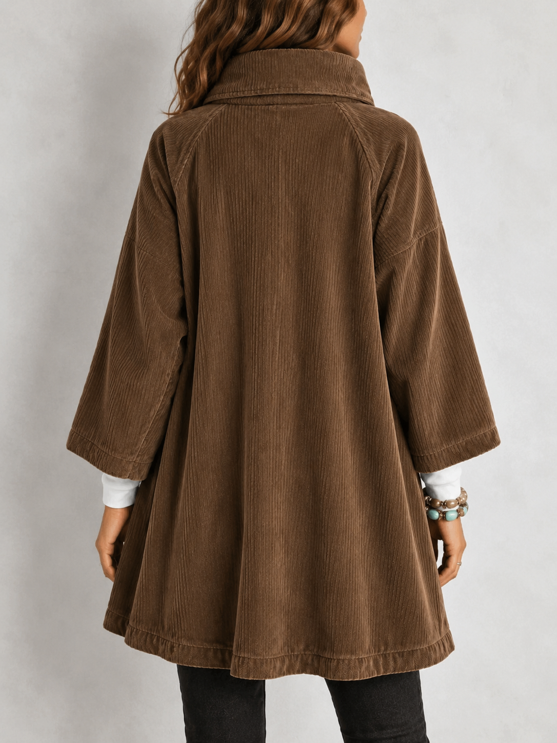 Casual Corduroy Button Front Jacket
