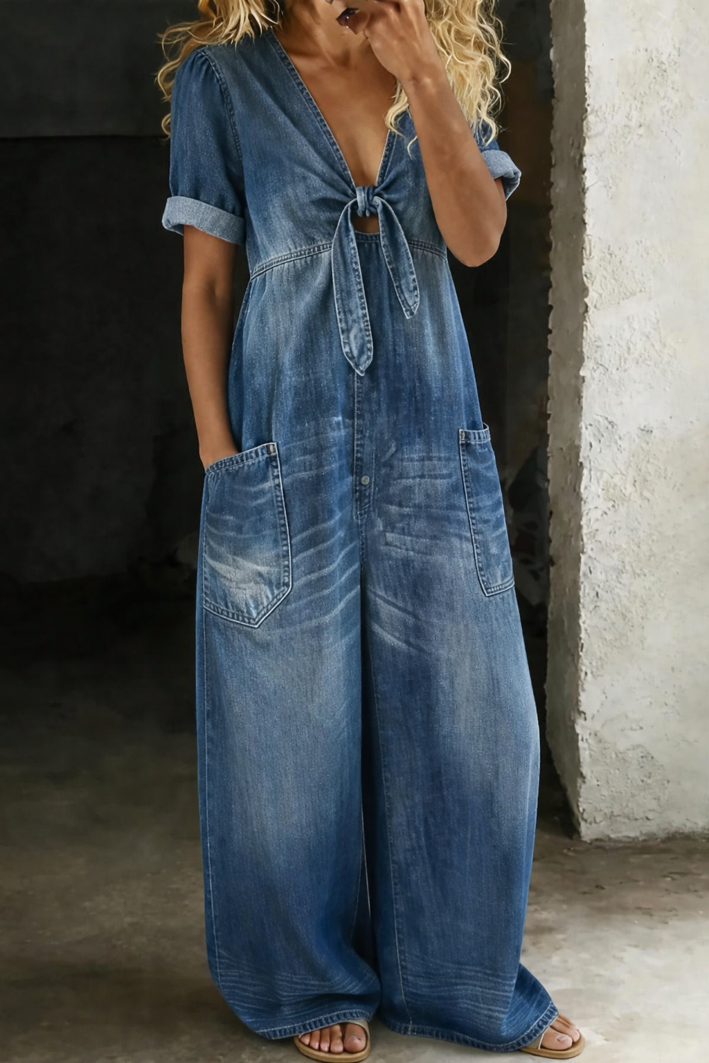 Maya™ | Effortless V-Neck Jumpsuit