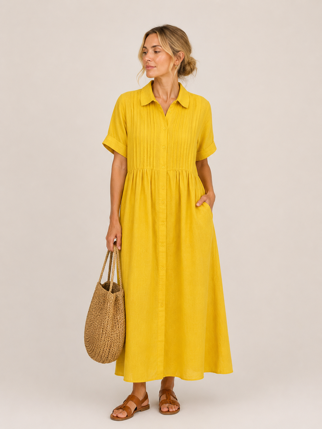 Capri™ | Effortless Shirt Midi Dress