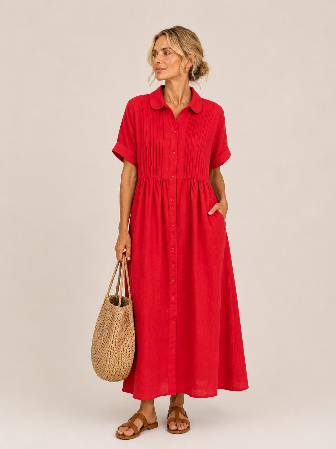 Capri™ | Effortless Shirt Midi Dress