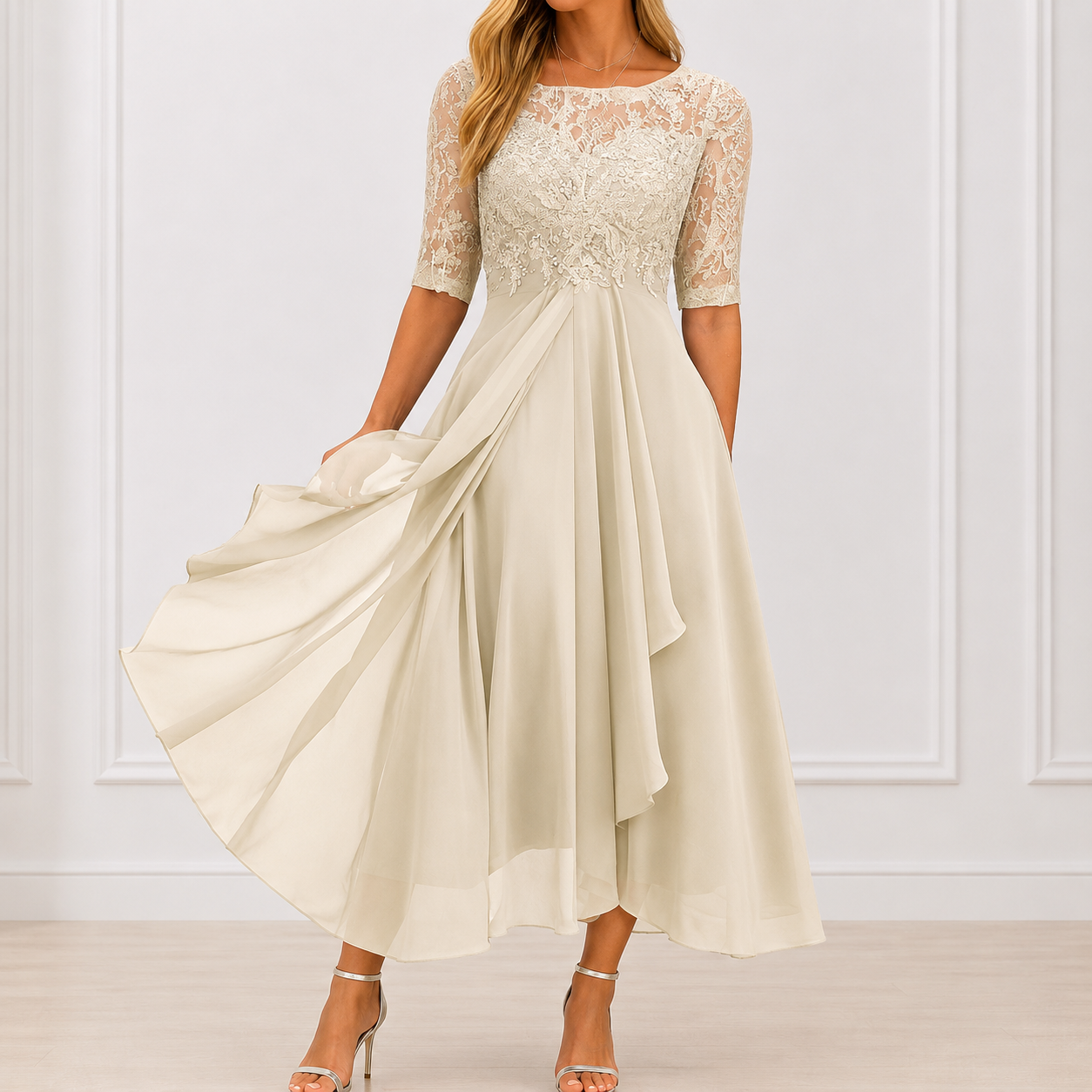 Marie™ | Elegant Lace Occasion Dress