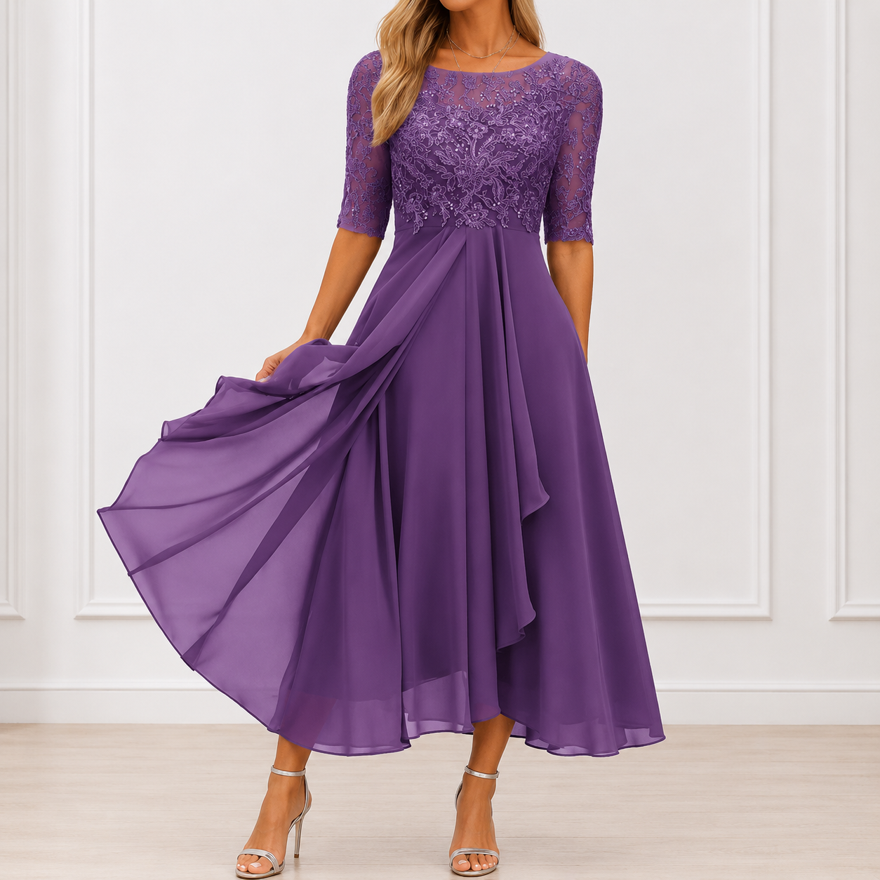 Marie™ | Elegant Lace Occasion Dress