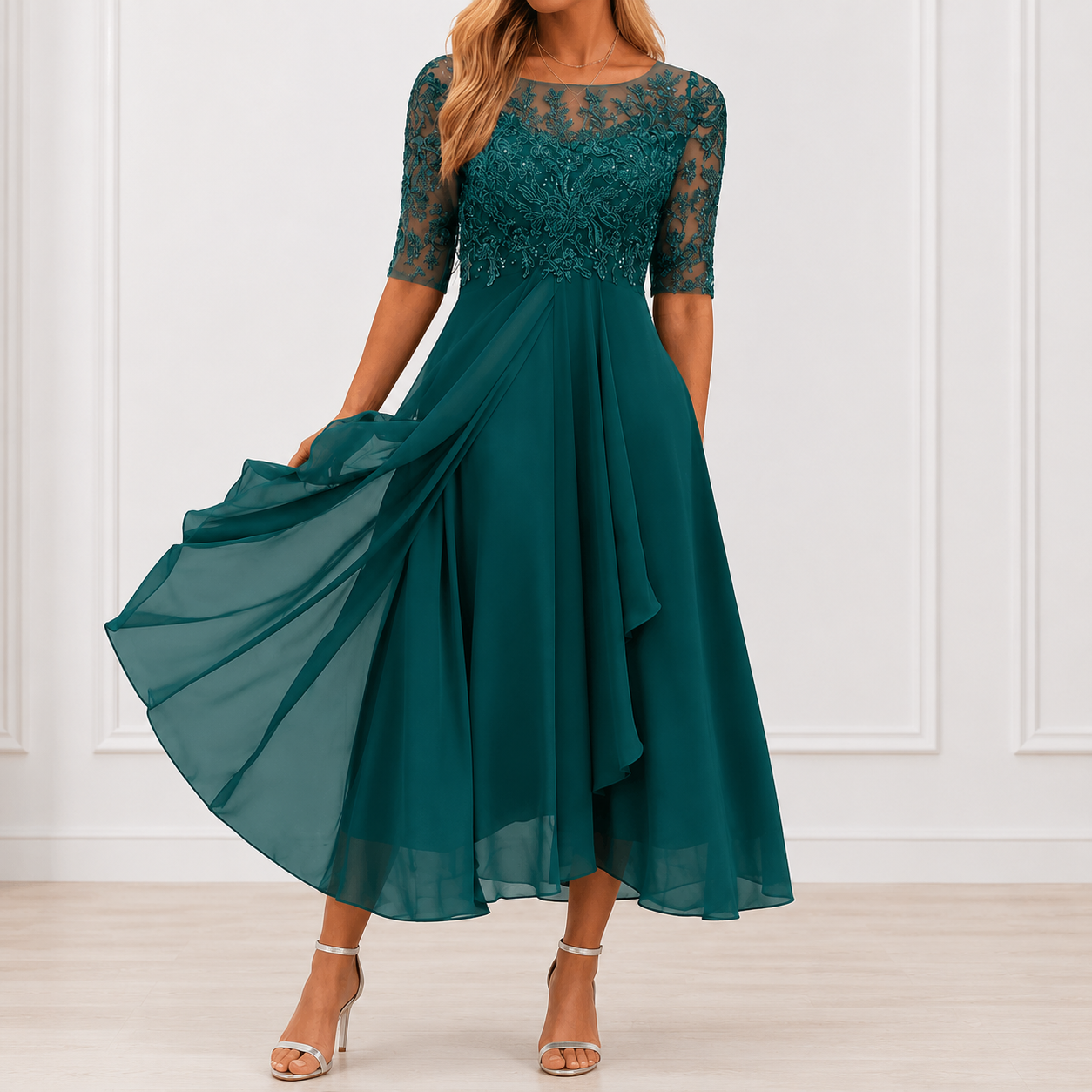 Marie™ | Elegant Lace Occasion Dress