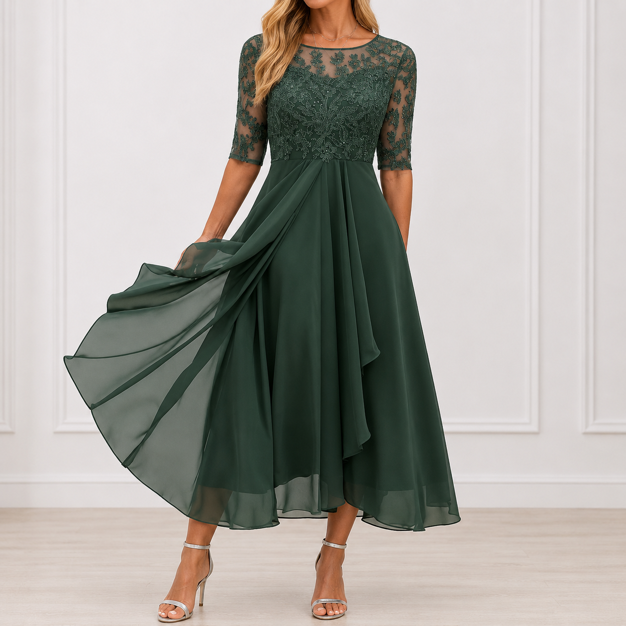 Marie™ | Elegant Lace Occasion Dress