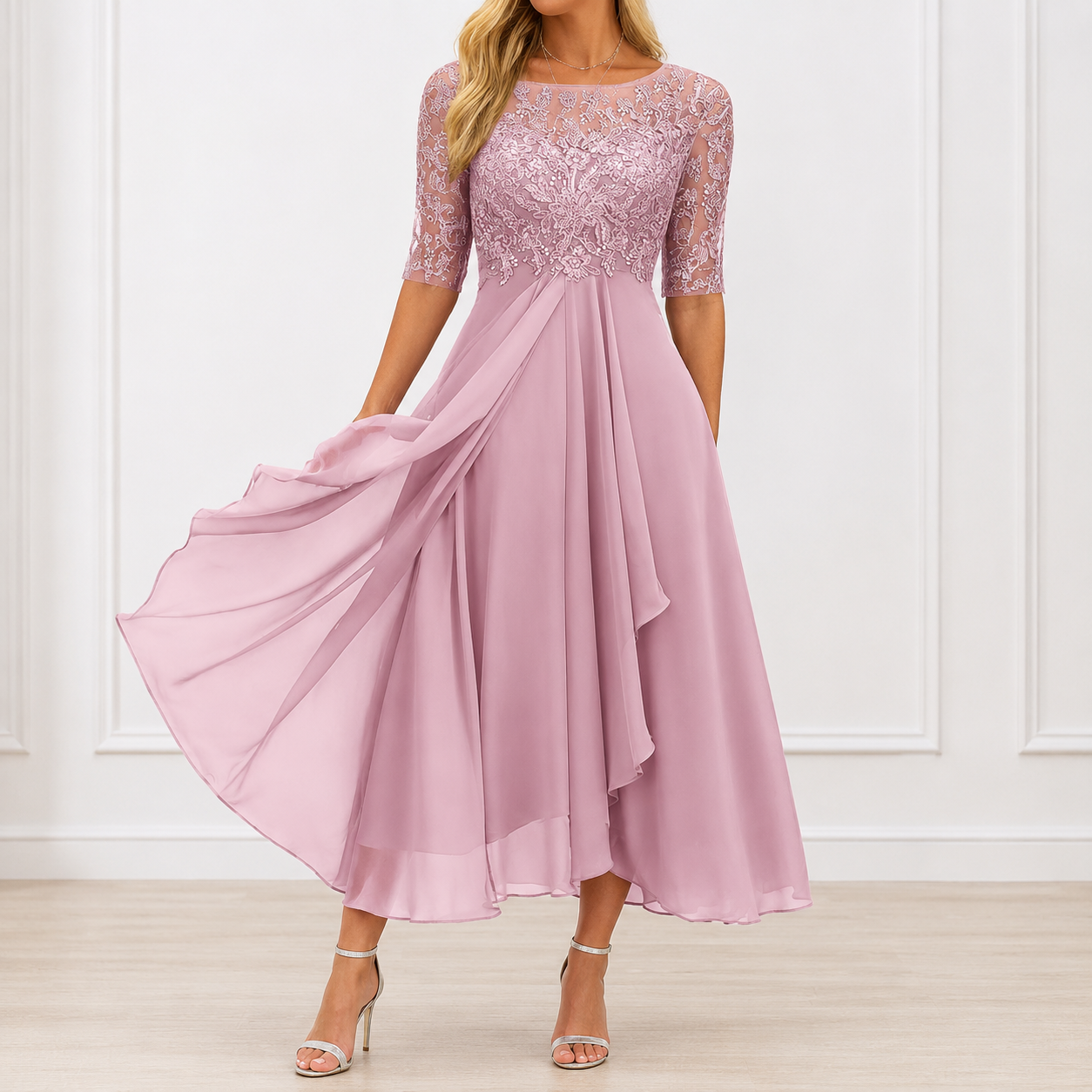 Marie™ | Elegant Lace Occasion Dress