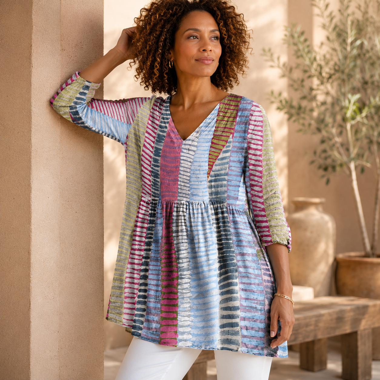Willow| Long Blouse with V-Neck
