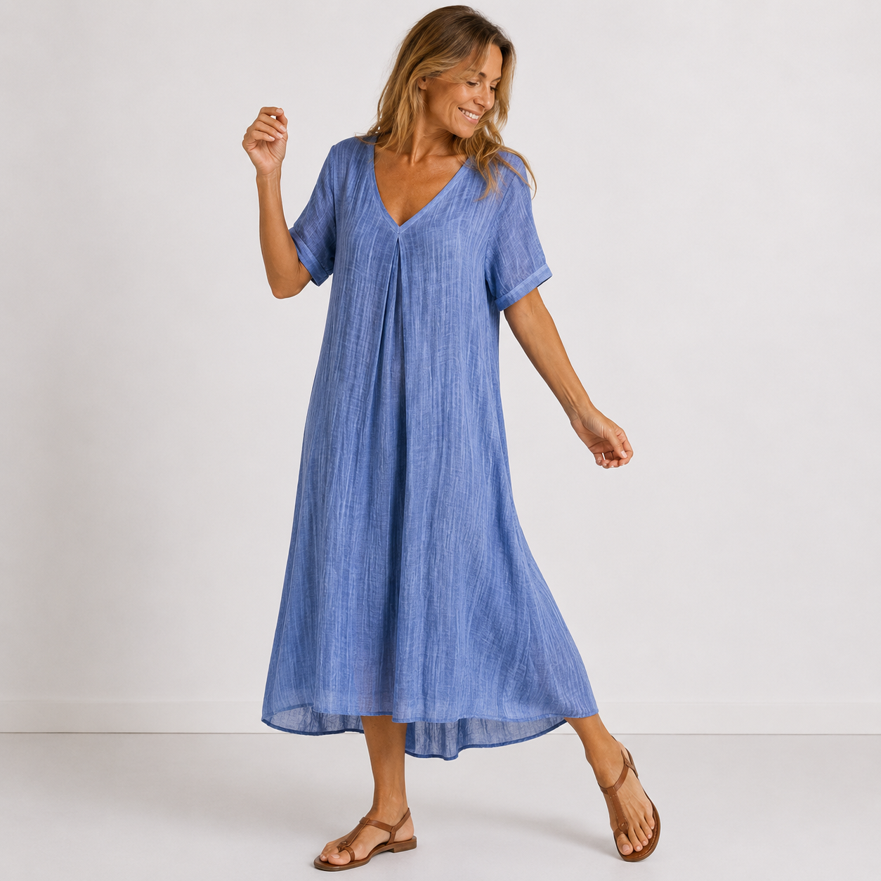 Violette™ | Effortless Linen Maxi Dress