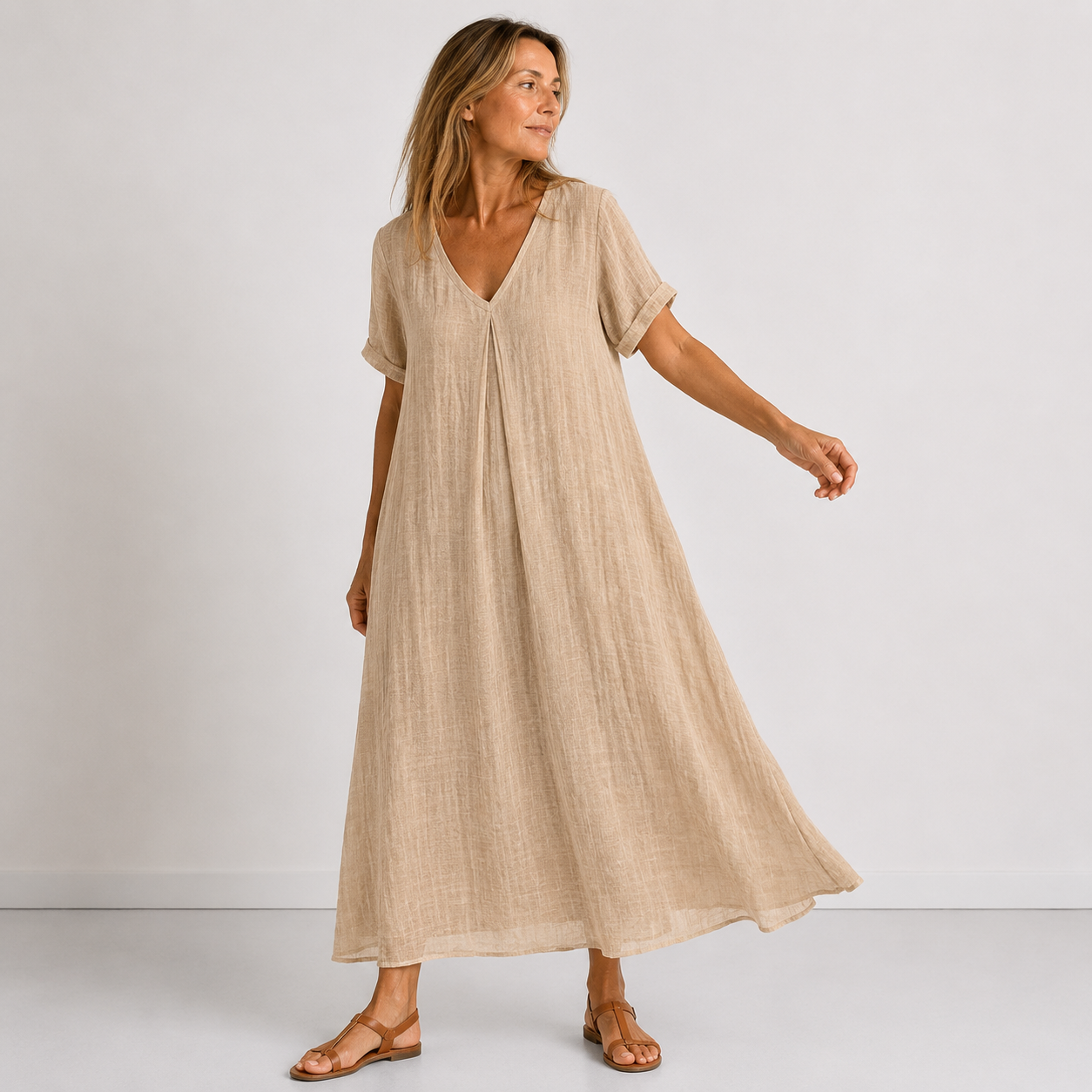 Violette™ | Effortless Linen Maxi Dress