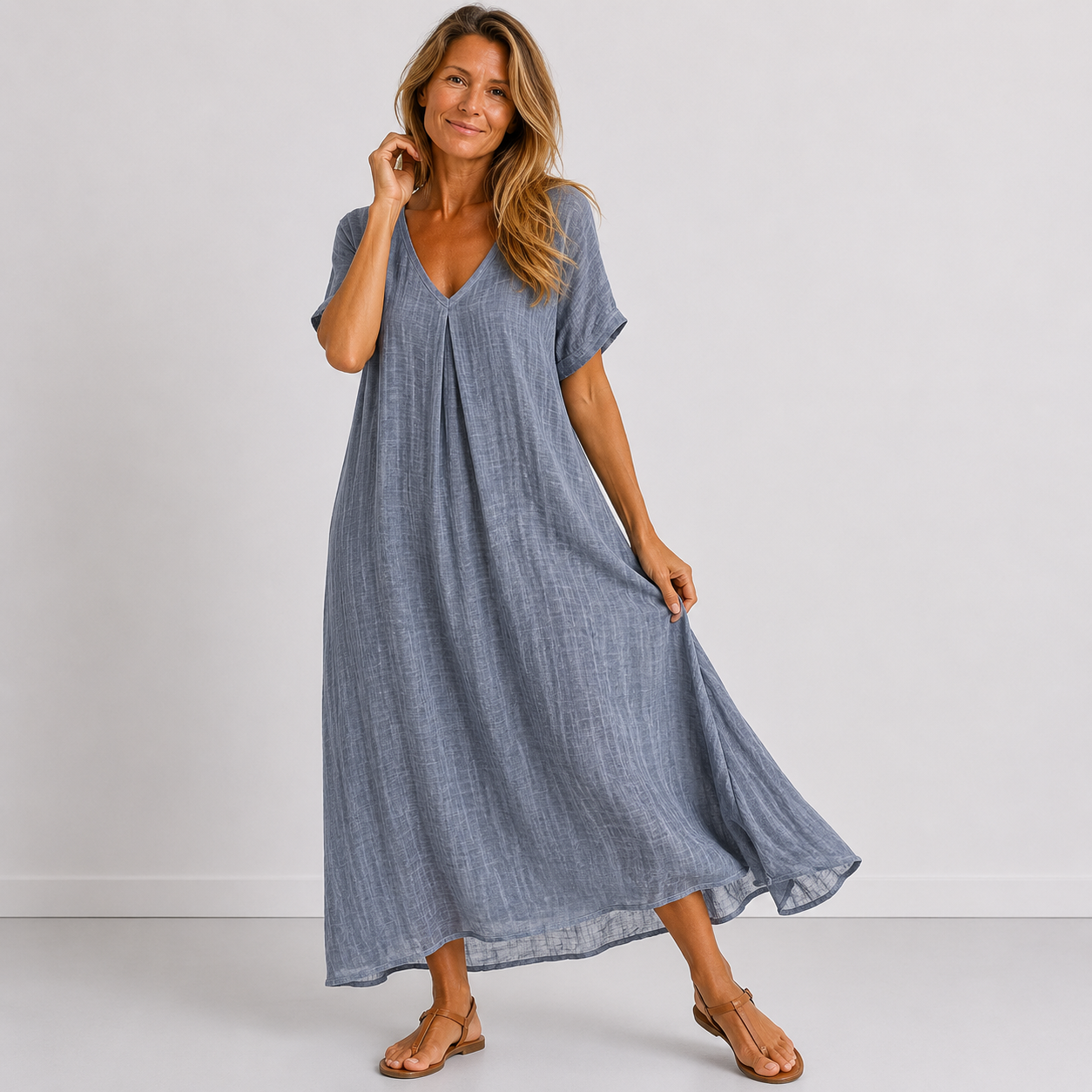 Violette™ | Effortless Linen Maxi Dress