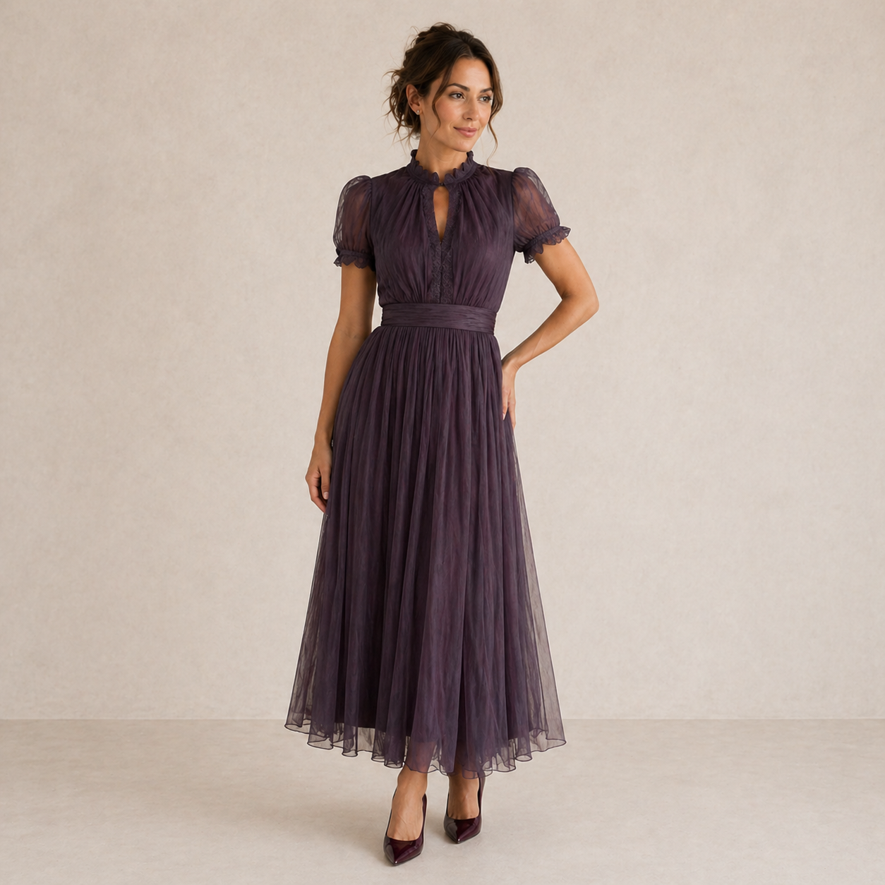 Valentina | Deep Purple Maxi Dress