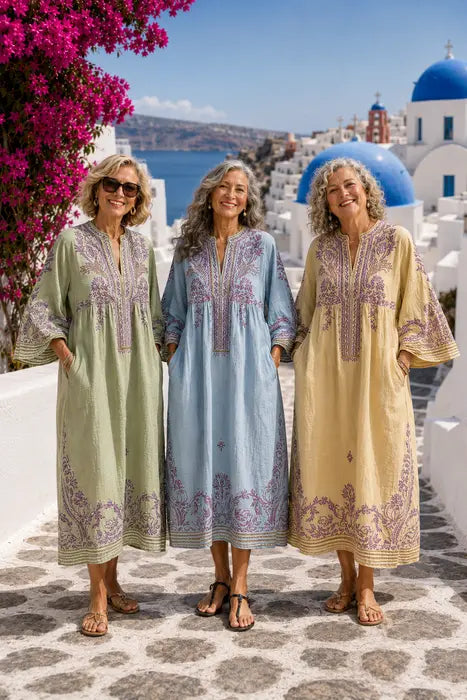 Elara™ | Embroidered Bohemian Maxi Dress