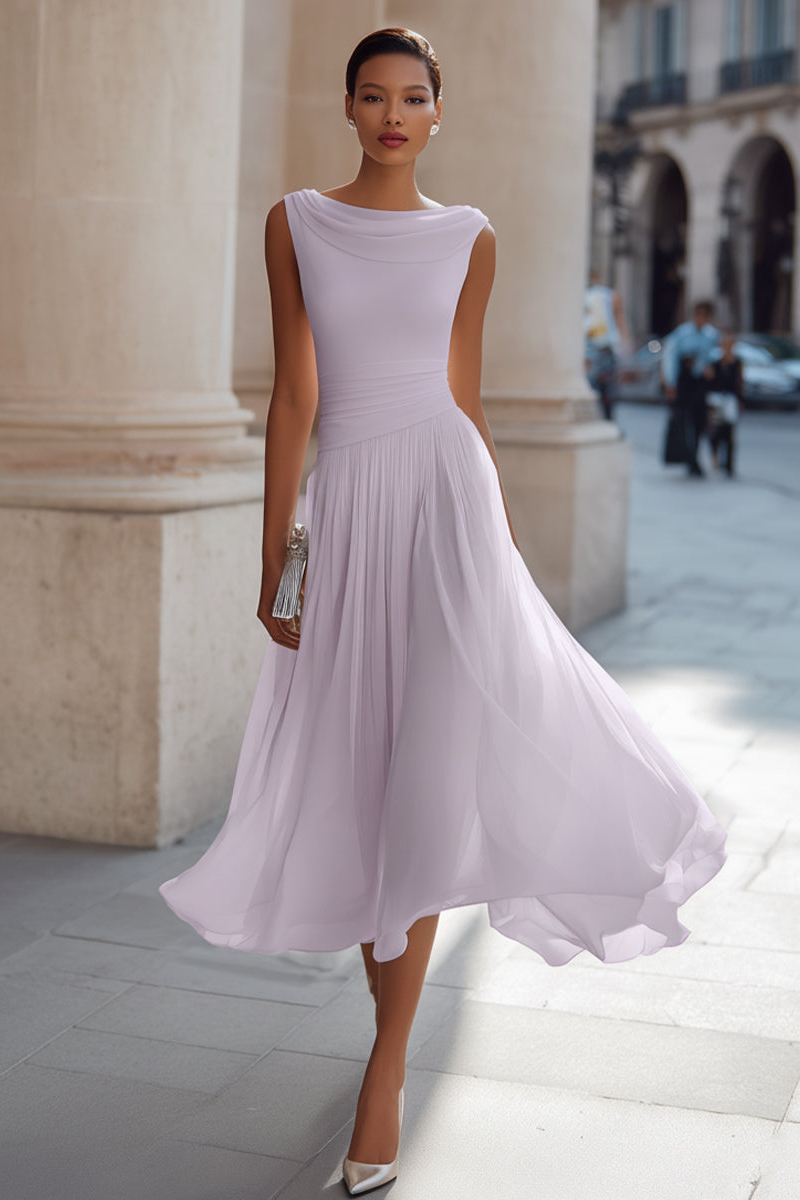 Victoire | Elegant Draped Midi Dress