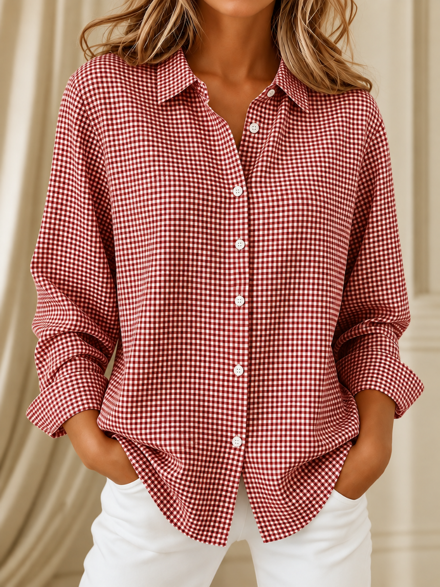 Bridget | Plaid Button-Front Shirt