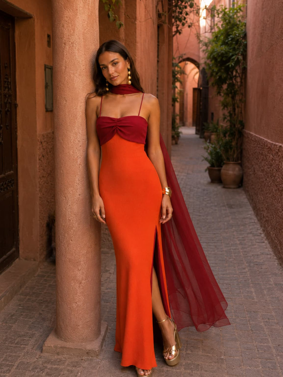Rosalie | Draped Strapless Maxi Dress