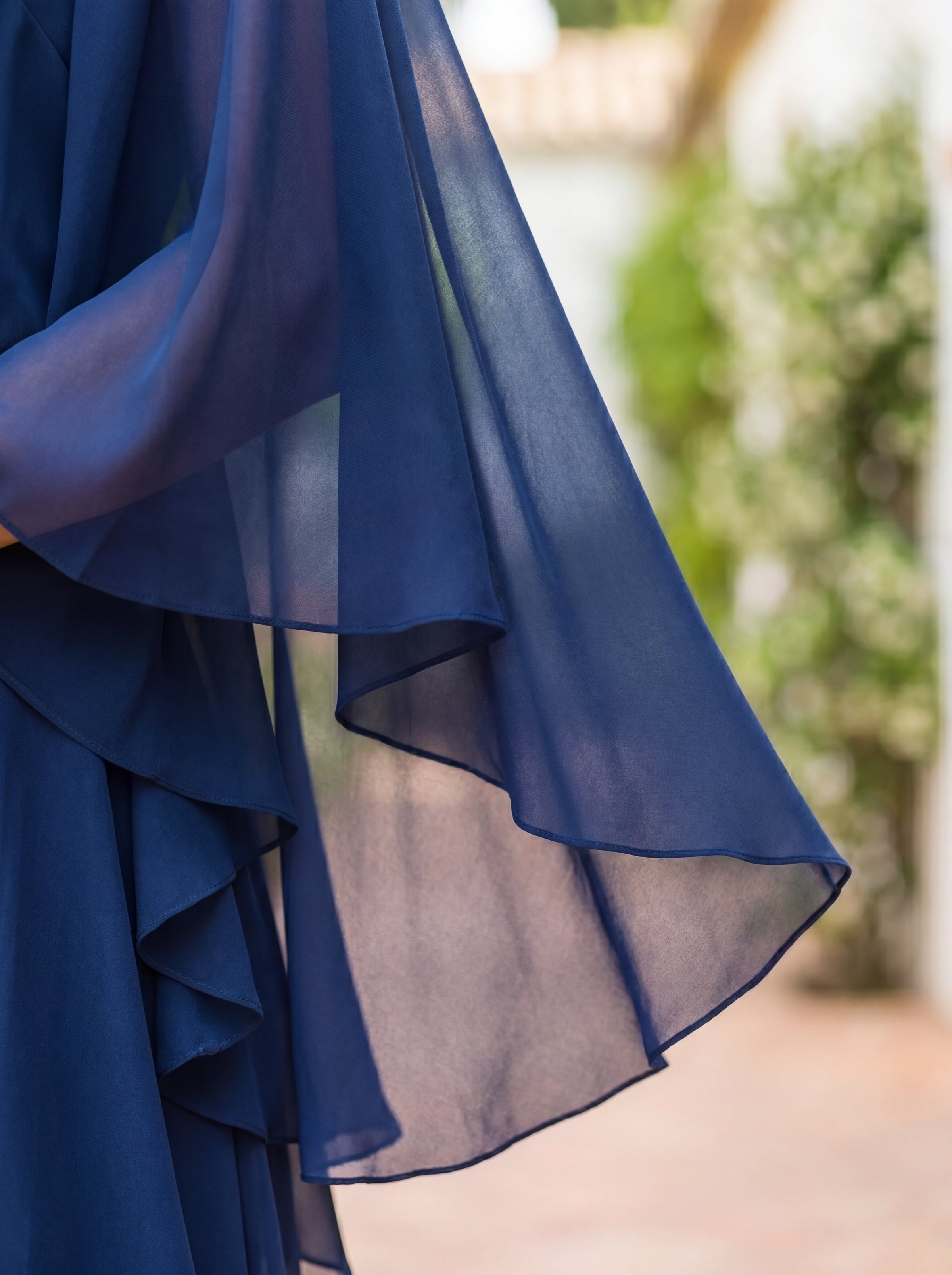 Adeline | Two-Piece Ruffle-Sleeve Crepe Set