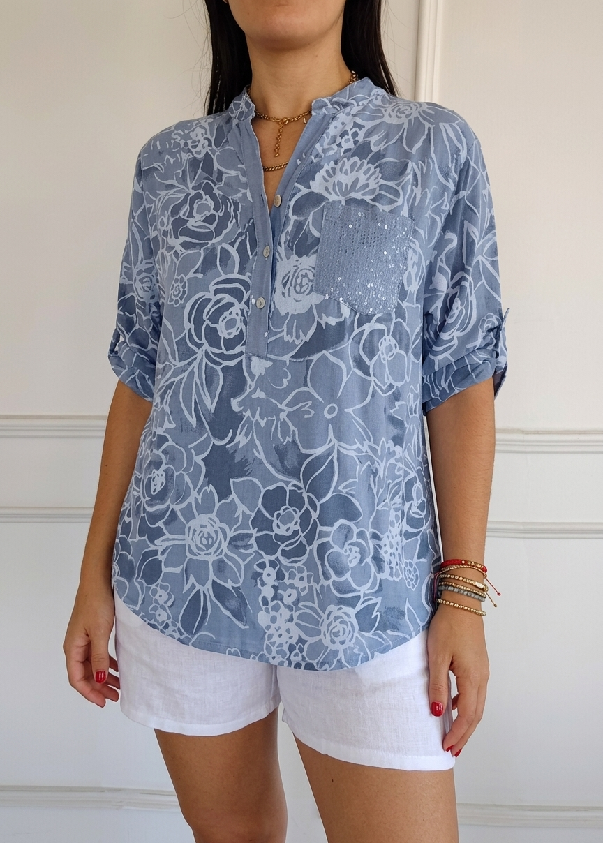 Cassie™ | Floral Print Relaxed Blouse