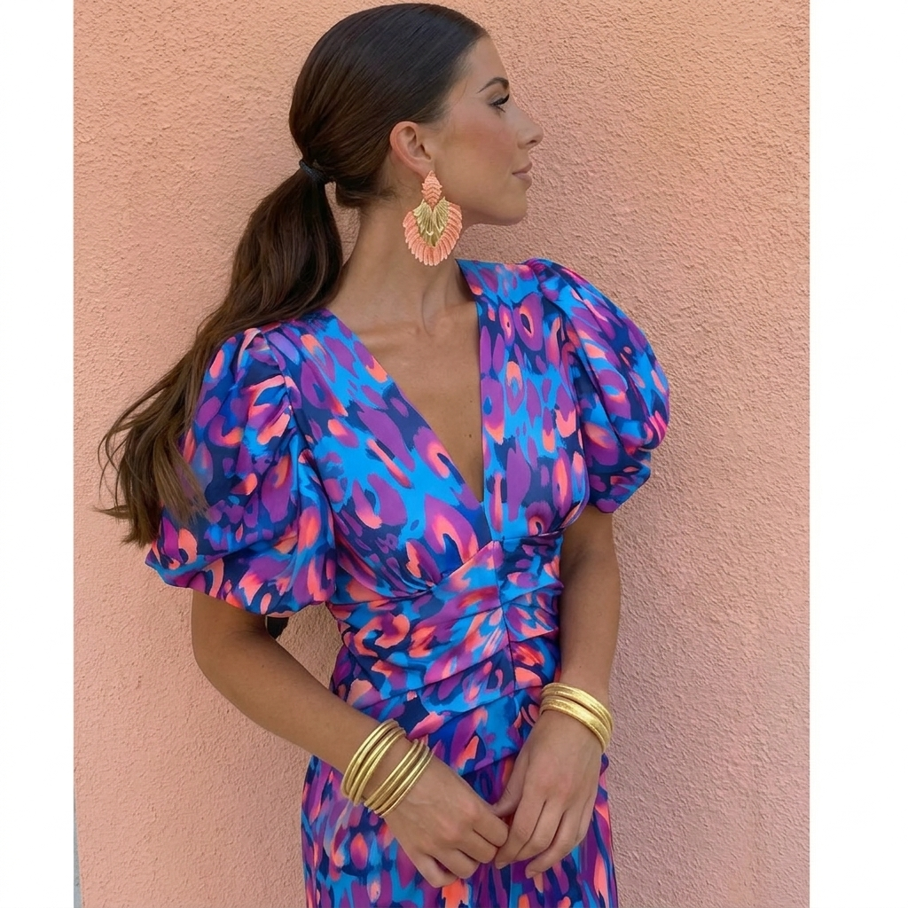 Tora™ | Graceful Pleated Sleeve Dress