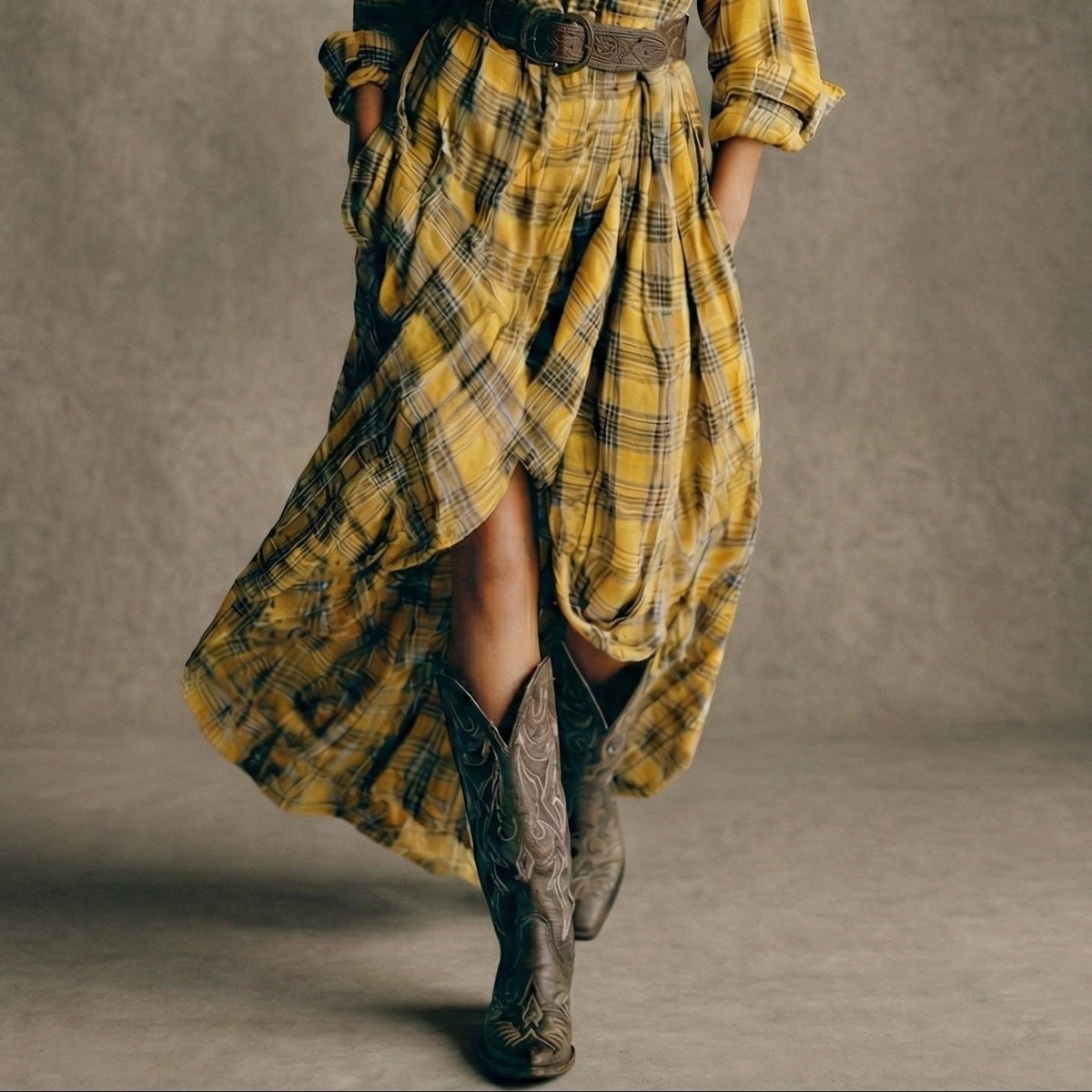 Inge | Plaid Shirt Dress