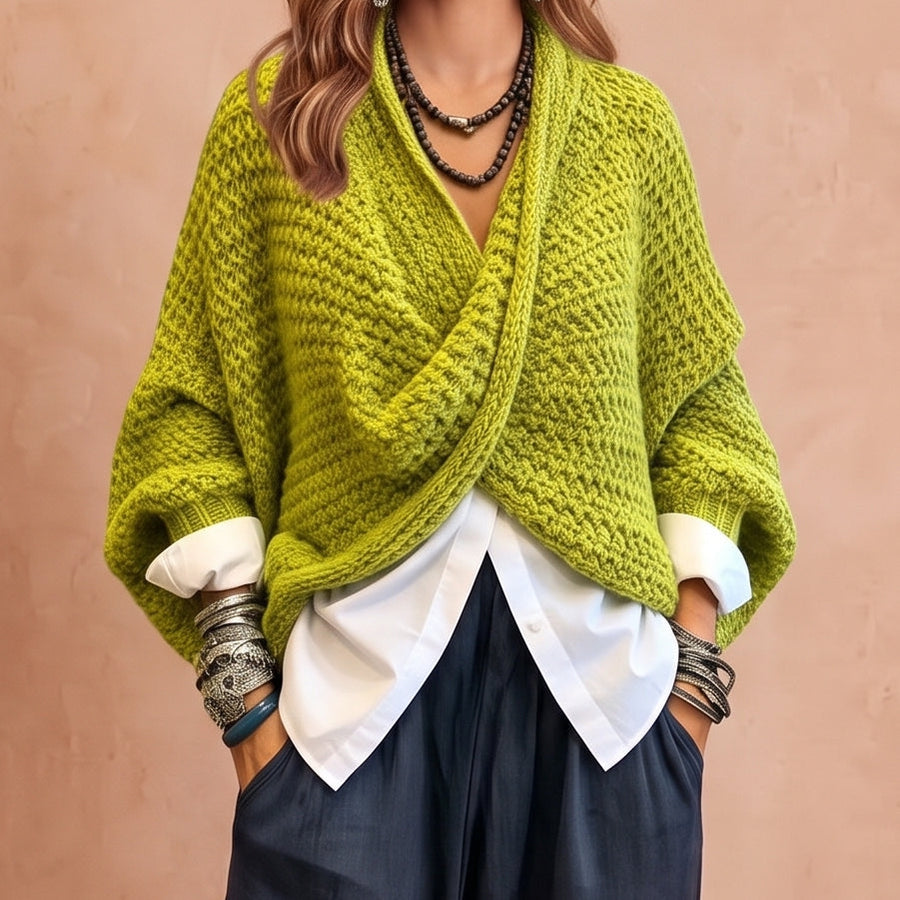 Rosetta | Chunky Knit Wrap Sweater