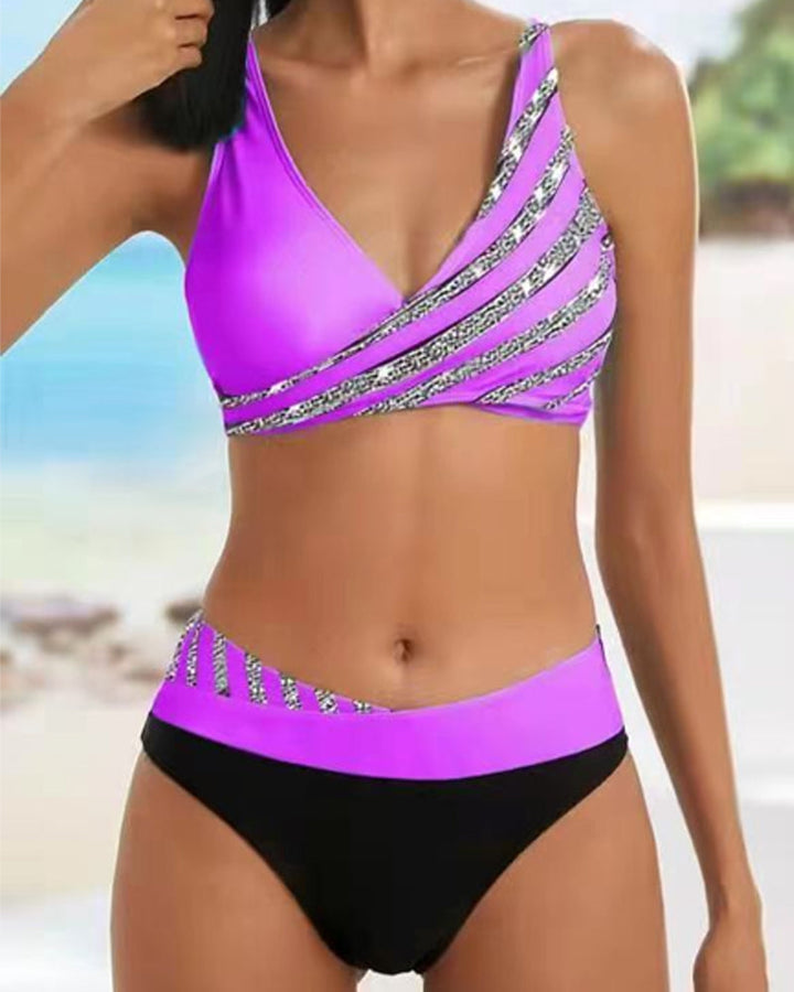 SÍOFRA | WARM-TONE PRINTED BIKINI SET