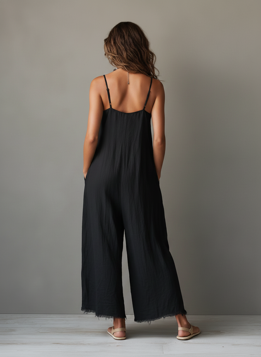 Pascale | Minimalist Linen-Blend Jumpsuit