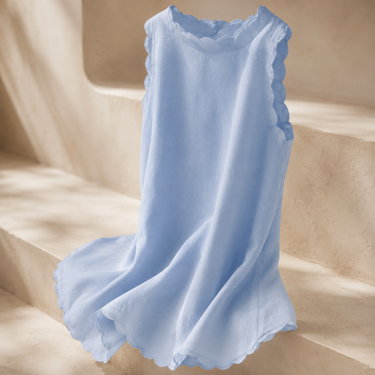 Mia™ | Scalloped Summer Mini Dress