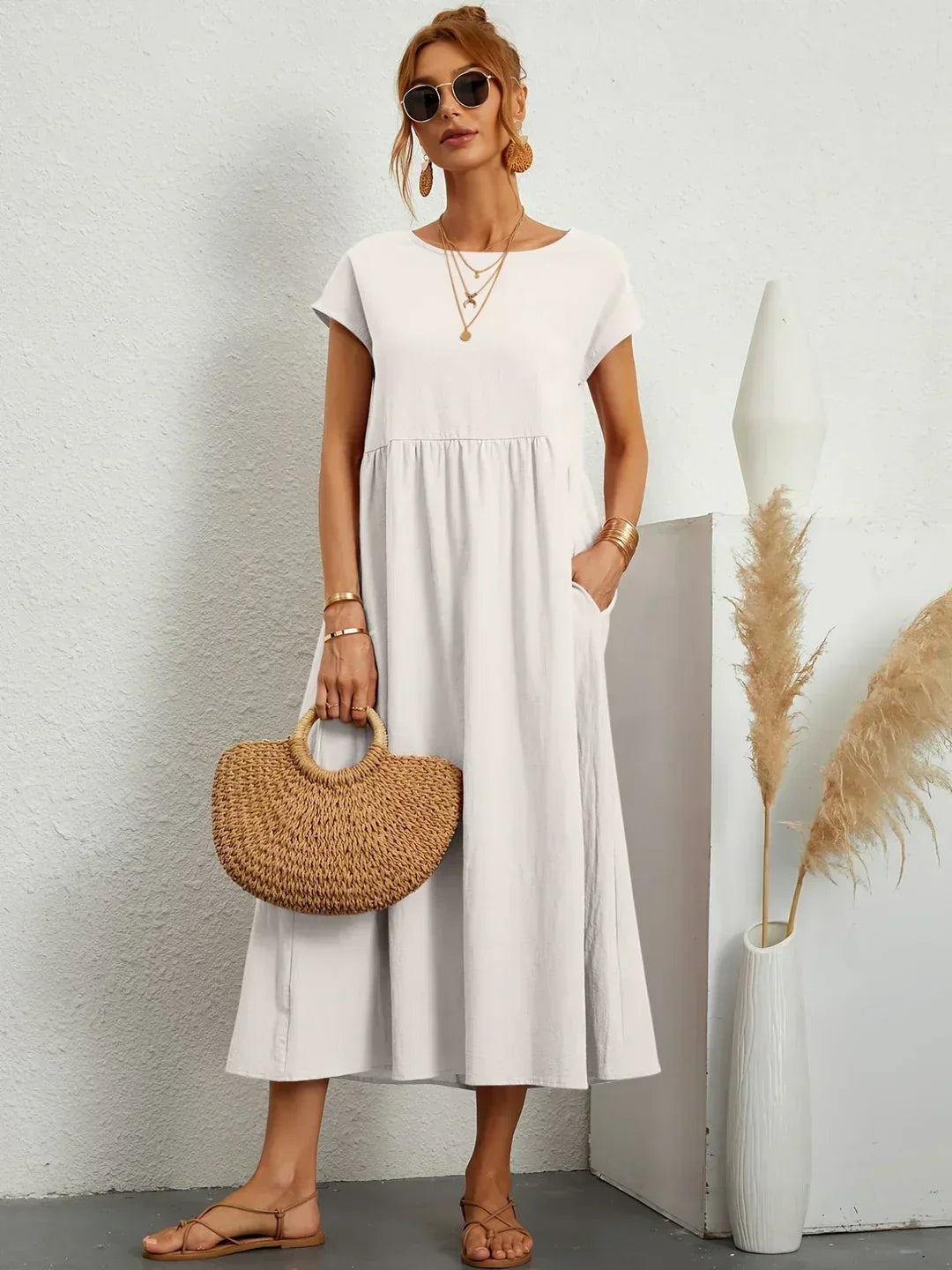 Graziella | Timeless Fluid Midi Dress