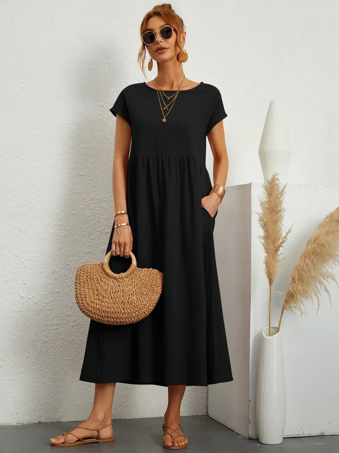 Graziella | Timeless Fluid Midi Dress