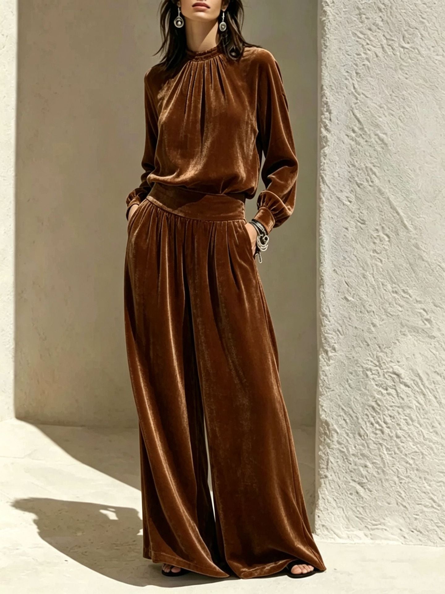 Odile | Gathered Neck Two-Piece Set